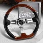 W-power 13.5" Dark Wood Grip 6-HOLE Chrome 3-SPOKE Vintage 343MM Steering Wheel. Fixed Price $95.99.