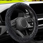 Soft Velvet Steering Wheel Cover Cute Hands Warm Fuzzy, Universal 15 Black. Fixed Price $18.56.