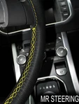 For Mga 1955-1962 True Leather Steering Wheel Cover Yellow Double Stitching. Fixed Price $53.96.