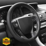 Bdk Ultrasport Black Perforated Synthetic Leather Steering Wheel Cover. Fixed Price $59.99.