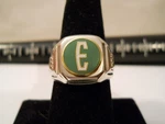 Ford Edsel Big "e" 1958-60 Nickel Silver Ring Green Enamel Medallion Choice Size. Fixed Price $64.95.