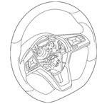 Genuine Nissan Steering Wheel 48430-5SA1B. Fixed Price $562.79.