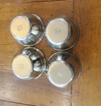 3. 1/2 " Stainless Center Caps (4) New Push Thru Lug Wheels Rare Vintage Nos. Fixed Price $149.00.