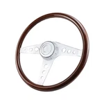 18" Solid Wood Truck Steering Wheel 3 Spoke Aluminum Chrome Plated W.... Fixed Price $168.77.