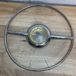 1946,48 Ford Steering Vintage Wheel Metal Horn Button 21A3625AH. Fixed Price $249.99.