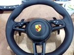 Porsche Leather Steering Wheel 911 991 Carrera 718 Cayman Boxster Cayenne Macan. Fixed Price $620.00.