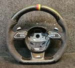 Audi S3 Steering Wheel W/ Modified Cover 8V0419091AB. Fixed Price $400.00.