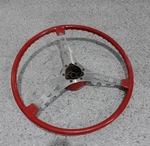 56-62 C1 Corvette Red Steering Wheel W/hub--original Gm -survivor!. Fixed Price $349.95.