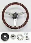 70-77 Mustang Maverick Torino 15" Mahogany Wood Steering Wheel Black Line Grip. Fixed Price $239.96.