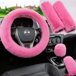 Pinbola 5PCS 1 Set Faux Wool Steering Wheel Cover Soft Fluffy Pink. Fixed Price $22.31.
