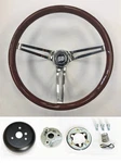1964 1965 1966 Buick Skylark Gs Wood Steering Wheel High Gloss Grip 15". Fixed Price $219.49.