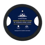 18" Crystal Stitched Leather Steering Wheel Cover - Black Stitching. Fixed Price $34.99.