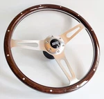 Steering Wheel Fits For Camino Chevelle Ss Wood Silver Vintage Chevrolet. Fixed Price $287.83.