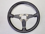 Used Original Porsche 911 912E 930 Spoke Black Leather Steering Wheel 1974-84. Fixed Price $150.00.