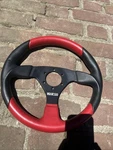 Sparco Racing Steering Wheel Leather Red Black 01 05 Kba 70250 R330B. Fixed Price $198.75.