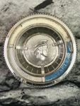 Vintage 1960 Mercury Logo Silver And Blue Steering Wheel Horn Button. Fixed Price $92.50.