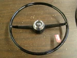 Nos Oem 1952 1953 Ford Black Steering Wheel + Button Customline Crestline. Fixed Price $269.00.