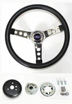 New! 1970-1973 Mustang Grant Black Steering Wheel 13.5" Mounting Kit & Ford Cap. Fixed Price $119.92.
