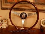 Jaguar E-type Xke Wood Steering Wheel 15" Front Rivets + Engraved Spoke E.nardi. Fixed Price $4500.00.