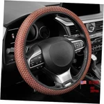 Alpmosn Elastic Stretch Steering Wheel Cover, Breathable Microfiber Brown-black. Fixed Price $16.70.