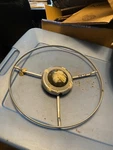 1946 1947 1948 Chrysler New Yorker Steering Wheel Outer Horn Chrome Trim 58. Fixed Price $65.00.