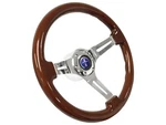1965-67 Ford Mustang Bolt Mahogany Finish Steering Wheel Kit Blue Running Pony. Fixed Price $263.99.