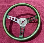 Vintage Superior 500 Metal Flake 12" Green Steering Wheel Old Hot Rod Gasser. Fixed Price $279.95.