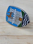 Vintage Volkswagen Beetle Hood Crest Enamel Pin. Fixed Price $32.00.