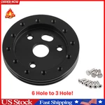 Steering Wheel Hub Adapter Aluminum 6 Hole To 3 Black Universal Fit. Fixed Price $18.99.