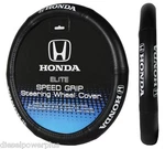 Honda Steering Wheel Cover Sport Leather Grip Protector Black Universal Padded. Fixed Price $25.99.