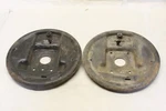 Original 1946 1947 1948 Cadillac Spindle Brake Shoe Front Backing Plates Pair Gm. Fixed Price $84.95.