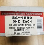 Superior Steering Wheel Adapter Kit 86-4880 Gm. Fixed Price $46.98.