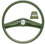 Oer Green Steering Wheel With Gmc Red Emblem Horn Cap 1969-1972 Pickup Truck. Fixed Price $389.98.