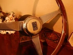 Rolls Royce Corniche Camargue Wood Steering Wheel 15" Engraved + Rivets Nos New. Fixed Price $4500.00.