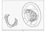 Genuine Nissan Steering Wheel 48430-6HV1B. Fixed Price $1572.27.