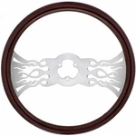 United Pacific 18 Inch Inferno 2 Spoke Wood Steering Wheel W/o Hub. Fixed Price $275.00.