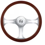 18 Inch Blade Style Wood Steering Wheel For 2014-2019 Peterbilt And Kenworth. Fixed Price $197.99.