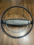 Vtg 1968-69 Ford Thunderbird 16" 2 Spoke Steering Wheel W/ Horn Black Oem. Fixed Price $185.00.