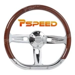 D-shape 14 Inch Wood Grain Steering Wheel W/ Chrome Spoke 6-BOLT For Car Truck. Fixed Price $123.49.