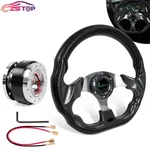 13" Aluminum Universal Shape Racing Steering Wheel W/quick Release Adapter Kit. Fixed Price $45.50.