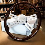 18" Wood Steering Wheel Chrome 4 Spoke 5-BOLT Freightliner, Kenworth, Peterbilt. Fixed Price $181.98.