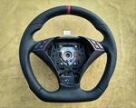 03-06 Bmw E60 E61 New Nappa Leather Ergonomic Inlays Flat Bottom Thick&heavy Red. Fixed Price $299.00.