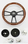 Nova Chevelle Camino Steering Wheel Mahogany Wood & Black Spokes 14" Ss Cap. Fixed Price $258.43.