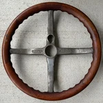 Antique Tiltlok Fat Man Steering Wheel Wooden Truck Car. Fixed Price $275.00.