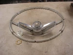1964 1965 Pontiac Gto Lemans Tempest White/gray Steering Wheel & Bar Cap Oem. Fixed Price $195.00.