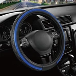 Road Comforts Leather Steering Wheel Cover Black & Blue, 14.5-15" Universal. Fixed Price $32.18.