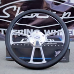 14" Billet Steering Wheel Muscle Black Half Wrap + Chevy Horn Button Licensed. Fixed Price $155.82.