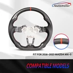 Real Carbon Fiber Sport Steering Wheel For 2016-2026 Mazda MX5 Miata Red Stitch. Fixed Price $359.00.