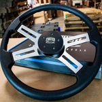 4 Spoke Chrome Black Steering Wheel 18" Freightliner, Kenworth, Peterbilt,volvo). Fixed Price $130.42.