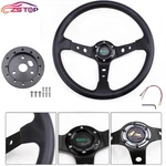 14" Steering Wheel + 0.5" Hub For 6 Hole To Grant 3 Adapter. Fixed Price $38.50.